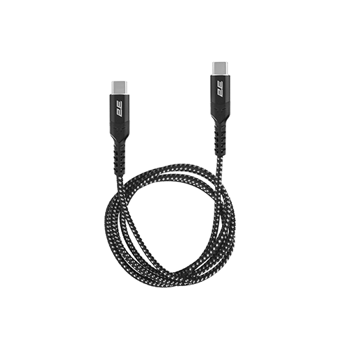 მობილურის კაბელი - 2E Aluminum Shell Type-C To Type-C 1მ Black