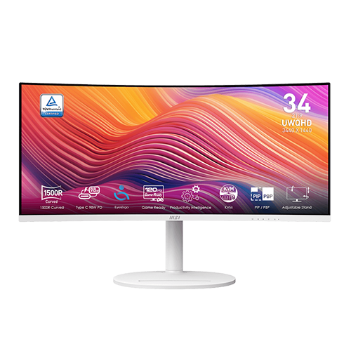 რკალური მონიტორი - Msi MD342CQPW - 34 Inch / UWQHD / VA / 120 Hz / 1 Ms