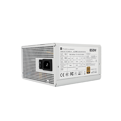 კვების ბლოკი - Thermal Right TG-850S 850 Watt 80 Plus Gold White