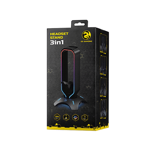 ყურსასმენის სადგამი - 2E Gaming GST310 3in1 RGB USB Black