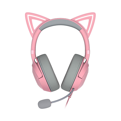 ყურსასმენი - Razer Kraken Kitty V2 RGB USB Quartz Ed.