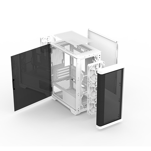 ქეისი - Zalman M4 White - 4x120 Fan ARGB
