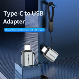 გადამყვანი - Vention Type-C Male To USB 3.0 Female OTG Adapter Gray Aluminum Alloy Type