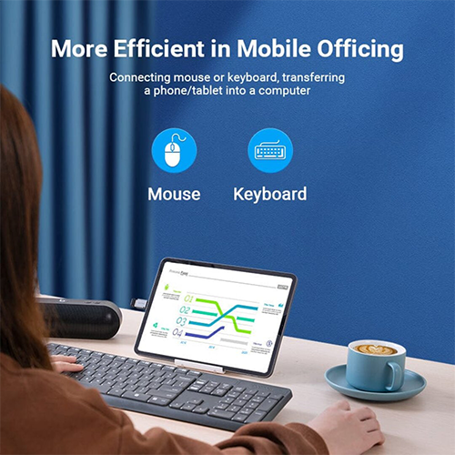 გადამყვანი - Vention Type-C Male To USB 3.0 Female OTG Adapter Gray Aluminum Alloy Type