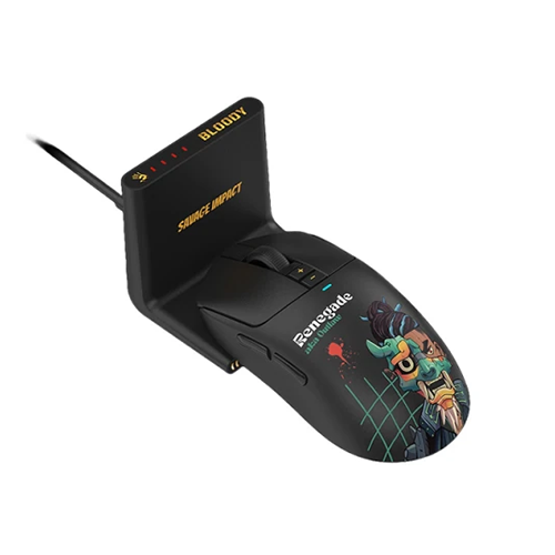 უკაბელო ტენვადი მაუსი - A4Tech Bloody R72 Ultra Duo Renegade Midnight Rechargable WL