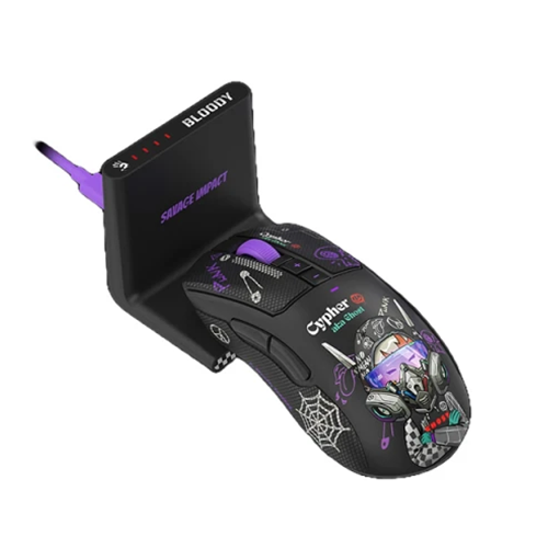 უკაბელო ტენვადი Bluetooth მაუსი - A4Tech Bloody R73 Ultra Duo Cypher Ghost Rechargable WL BT