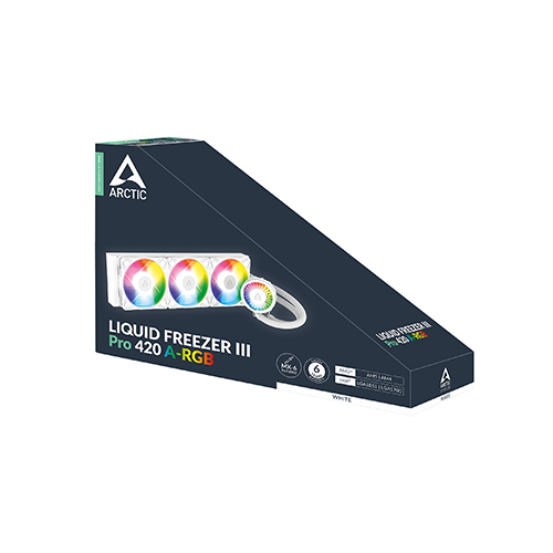 პროცესორის წყლის გაგრილება - Arctic Liquid Freezer III Pro 420 mm ARGB White