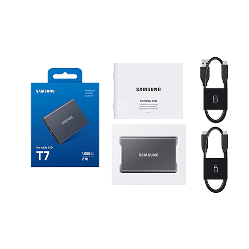 გარე SSD ვინჩესტერი - Samsung 2 TB GB T7 Blue