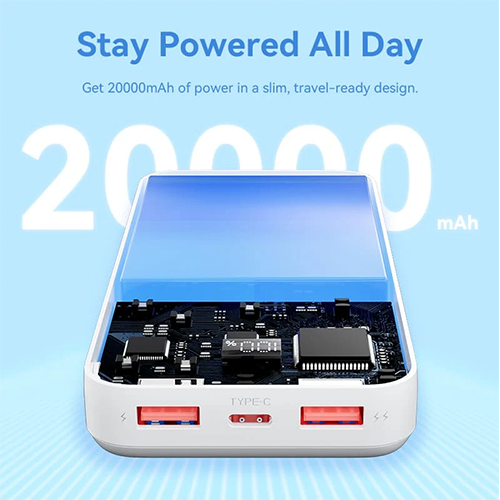 Power Bank - Vention FHLW0 20 000 mAh White