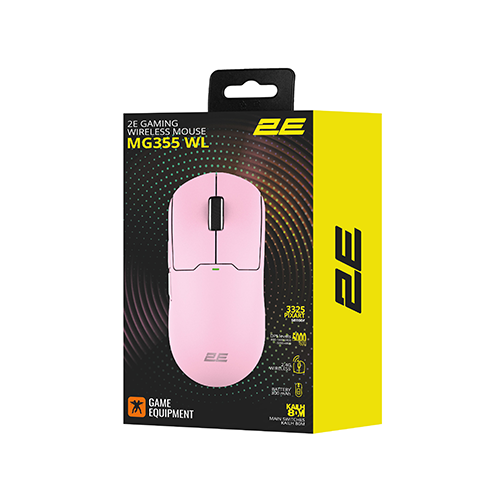 უკაბელო მაუსი - 2E Gaming MG355 RGB Pink WL