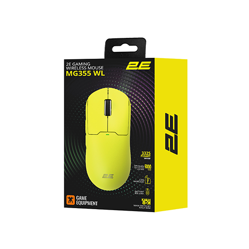 უკაბელო მაუსი - 2E Gaming MG355 RGB Yellow WL