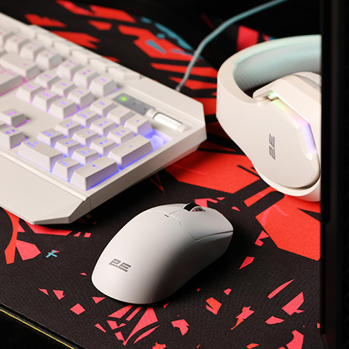 უკაბელო მაუსი - 2E Gaming MG355 RGB White WL