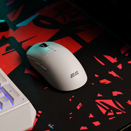 უკაბელო მაუსი - 2E Gaming MG355 RGB White WL