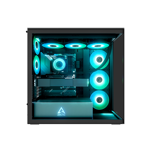 ქეისი - Arctic Xtender Mirror Black - 3x140 Fan Reverse ARGB + 2x120 Fan ARGB