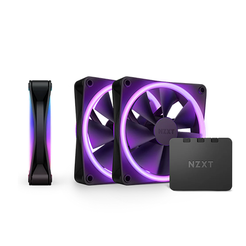ქეისის გაგრილება - NZXT F120 Duo 3x120 Fan ARGB Black