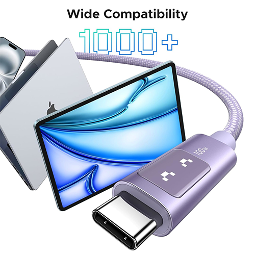 მობილურის კაბელი - Ugreen L509 Uno 100 Watt 2m Purple