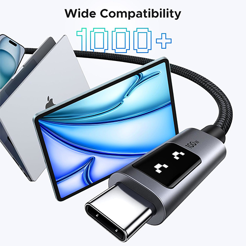 მობილურის კაბელი - Ugreen L509 Uni 100 Watt 1m Grey-Black