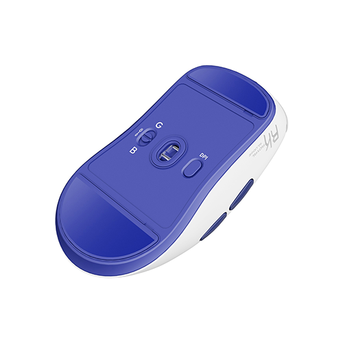 უკაბელო ტენვადი Bluetooth მაუსი - Royal Kludge RK M30 White-Blue Rechargeable WL BT