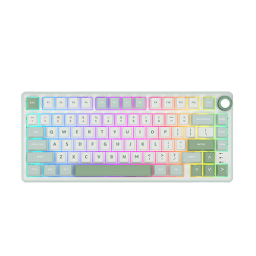 მექანიკური კლავიატურა - Royal Kludge RK R75 K Silver Switch Sky Cyan