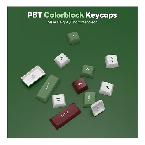 მექანიკური კლავიატურა - Royal Kludge RK R65 Brown Switch Green Sand