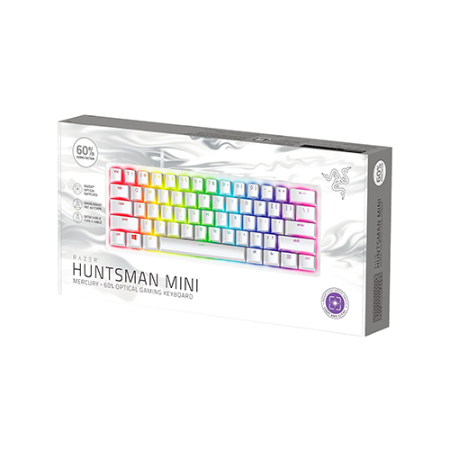 მექანიკური კლავიატურა - Razer Huntsman Mini Red Switch USB EN RGB Mercury White