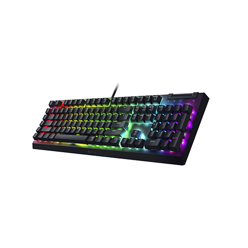 მექანიკური კლავიატურა - Razer BlackWidow V4 X RGB Yellow Switch RU Black