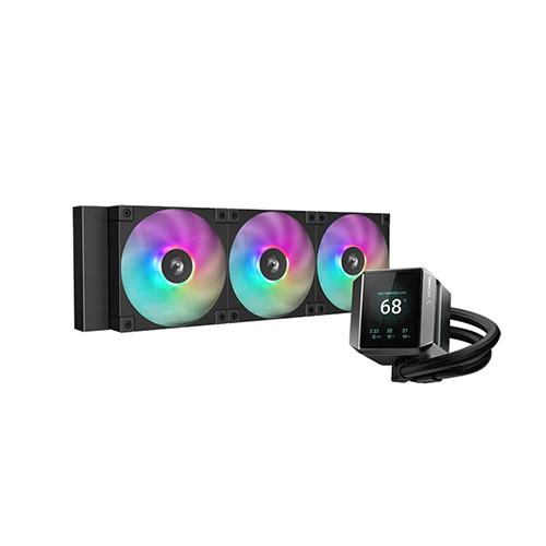 პროცესორის წყლის გაგრილება - Deep Cool Mystique 360 mm ARGB Black