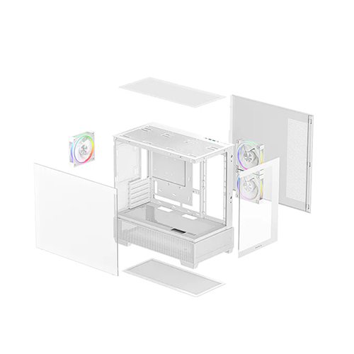 ქეისი - Deep Cool CG380 3F White - 3x120 Fan ARGB