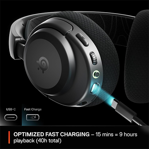 უკაბელო Bluetooth ყურსასმენი - SteelSeries Arctis Nova 3P Black WL BT