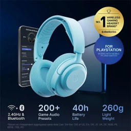 უკაბელო Bluetooth ყურსასმენი - SteelSeries Arctis Nova 3P Aqua WL BT