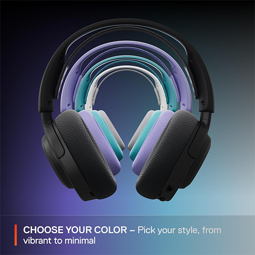 უკაბელო Bluetooth ყურსასმენი - SteelSeries Arctis Nova 3P lavender WL BT
