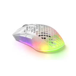 უკაბელო ტენვადი Bluetooth მაუსი - SteelSeries Aerox 3 RGB Ghost Rechargeable WL BT