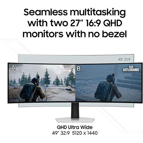 რკალური მონიტორი - Samsung Odyssey G9 LS49DG932SIXCI - 49 Inch / DQHD / OLED / 240 Hz / 0.03 Ms
