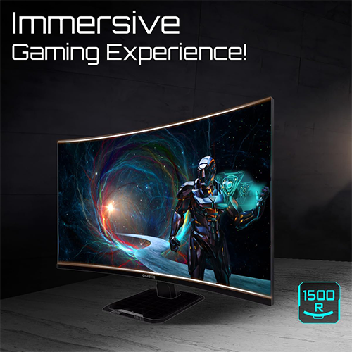 რკალური მონიტორი - Gigabyte GS32QCA - 31.5 Inch / 2K / VA / 180 Hz / 1 Ms