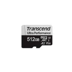 მეხსიერება - Micro SD Card Transcend 512 GB Ultra Performance V30 4K + Adapter