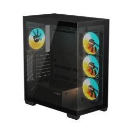 ქეისი - Gigabyte C500 Panoramic Stealth Black - 4x120 Fan ARGB