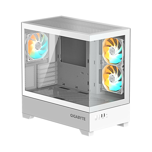 ქეისი - Gigabyte C201P Panoramic Ice White - 3x120 Fan ARGB