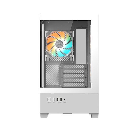 ქეისი - Gigabyte C201P Panoramic Ice White - 3x120 Fan ARGB