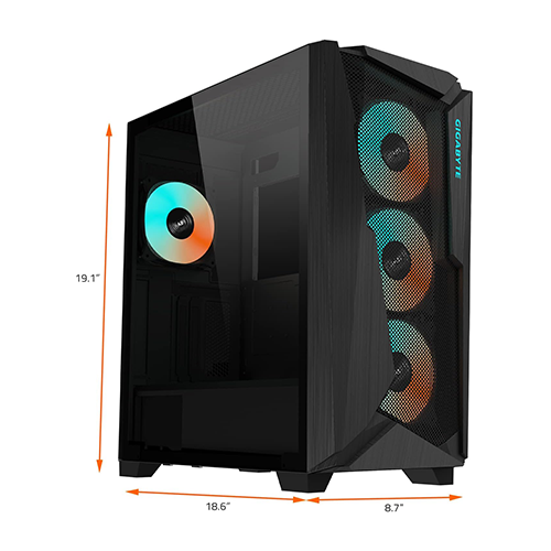 ქეისი - Gigabyte C301 V2 Black - 4x120 Fan ARGB