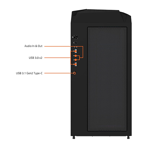 ქეისი - Gigabyte C301 V2 Black - 4x120 Fan ARGB