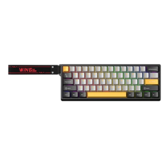 მექანიკური კლავიატურა - Aula Win 60 He Max Wing Chun Magnetic Switch Dark Grey-Light Gray- Yellow