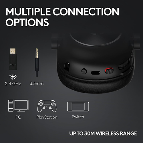 უკაბელო Bluetooth ყურსასმენი - Logitech G PRO X2 Lightspeed White WL BT