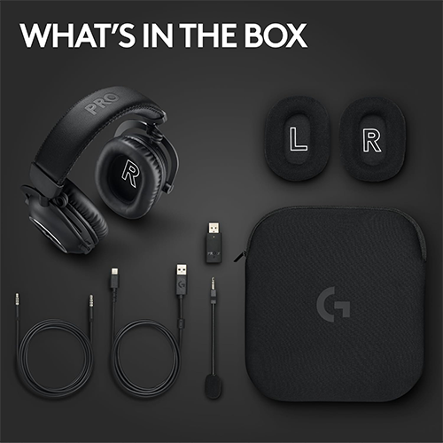 უკაბელო Bluetooth ყურსასმენი - Logitech G PRO X2 Lightspeed Black WL BT