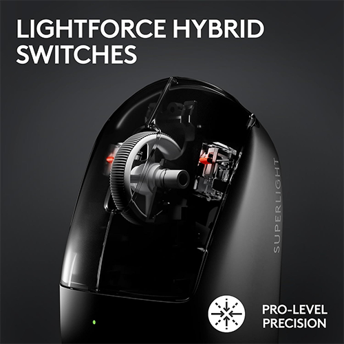 უკაბელო ტენვადი მაუსი - Logitech G Pro X Superlight 2 Black Rechargeable WL