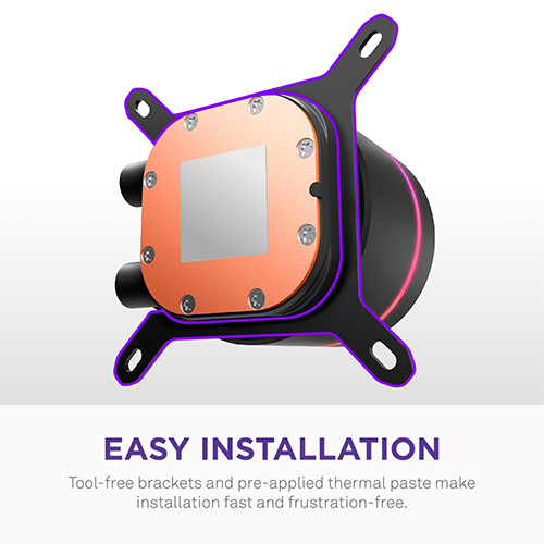 პროცესორის წყლის გაგრილება - NZXT Kraken Core 360 mm ARGB Black