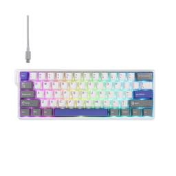 მექანიკური კლავიატურა - Aula WIN 60 He Max Wing Chun Magnetic Switch White-Grey-Blue