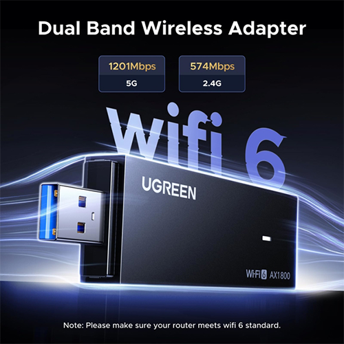 USB Wi-Fi მიმღები - Ugreen AX1800
