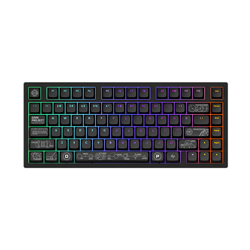 უკაბელო ტენვადი მექანიკური კლავიატურა - Dark Project Alu 81A Terra Nova Black WL BT