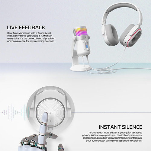 მიკროფონი - Fantech Eviosa Max MCX03 Condenser White