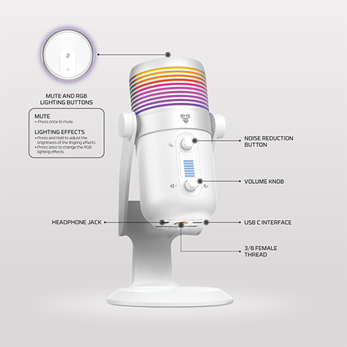 მიკროფონი - Fantech Eviosa Max MCX03 Condenser White